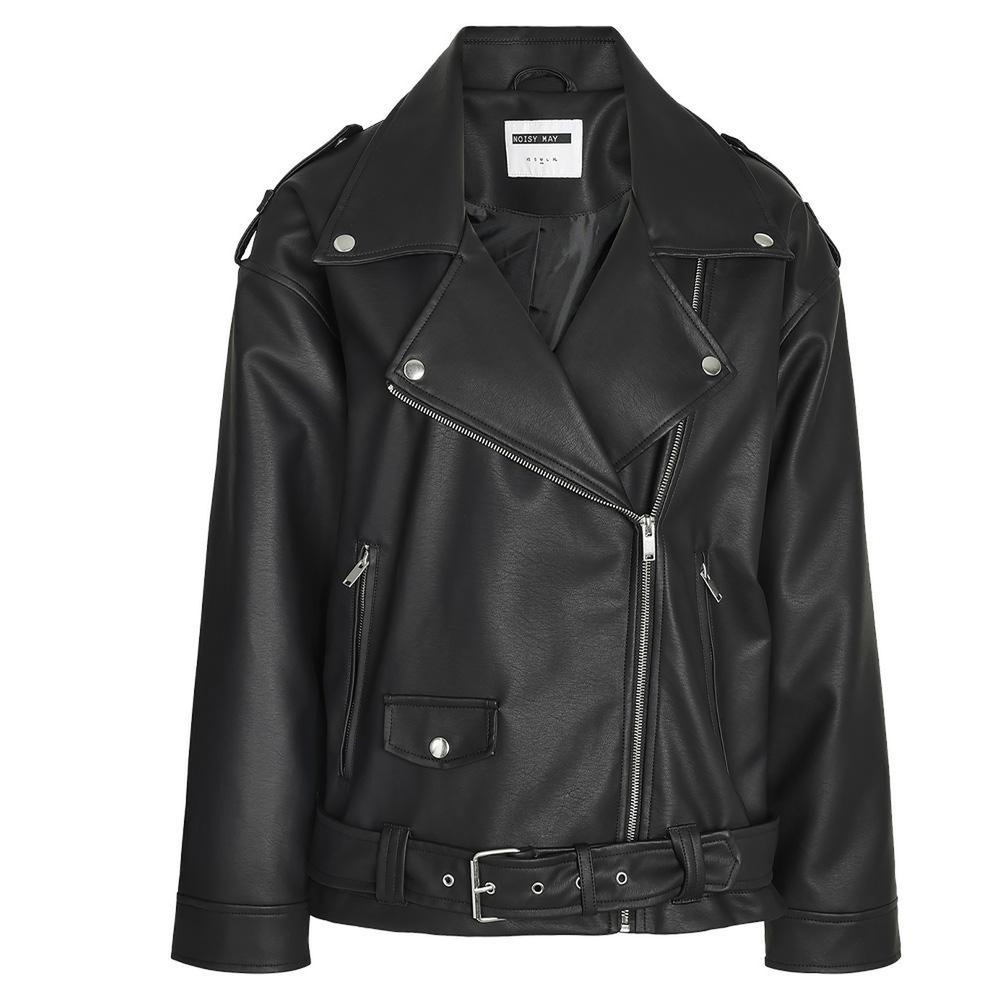 NOISY MAY Perfecto Noir Femme Noisy May Paulina Oversize Biker Curve. Coloris disponibles : Noir