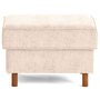 Voir la diapositive 4 : LISA DESIGN Jake - pouf en tissu velours relief - pieds en bois foncé