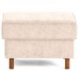 Voir la diapositive 4 : LISA DESIGN Jake - pouf en tissu velours relief - pieds en bois foncé