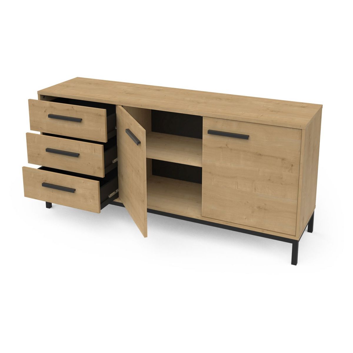 Enfilade 2 portes 3 tiroirs L152cm DAFT