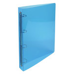 EXACOMPTA Classeur extra large A4 souple 4 anneaux dos 40mm Crystal coloris aléatoire