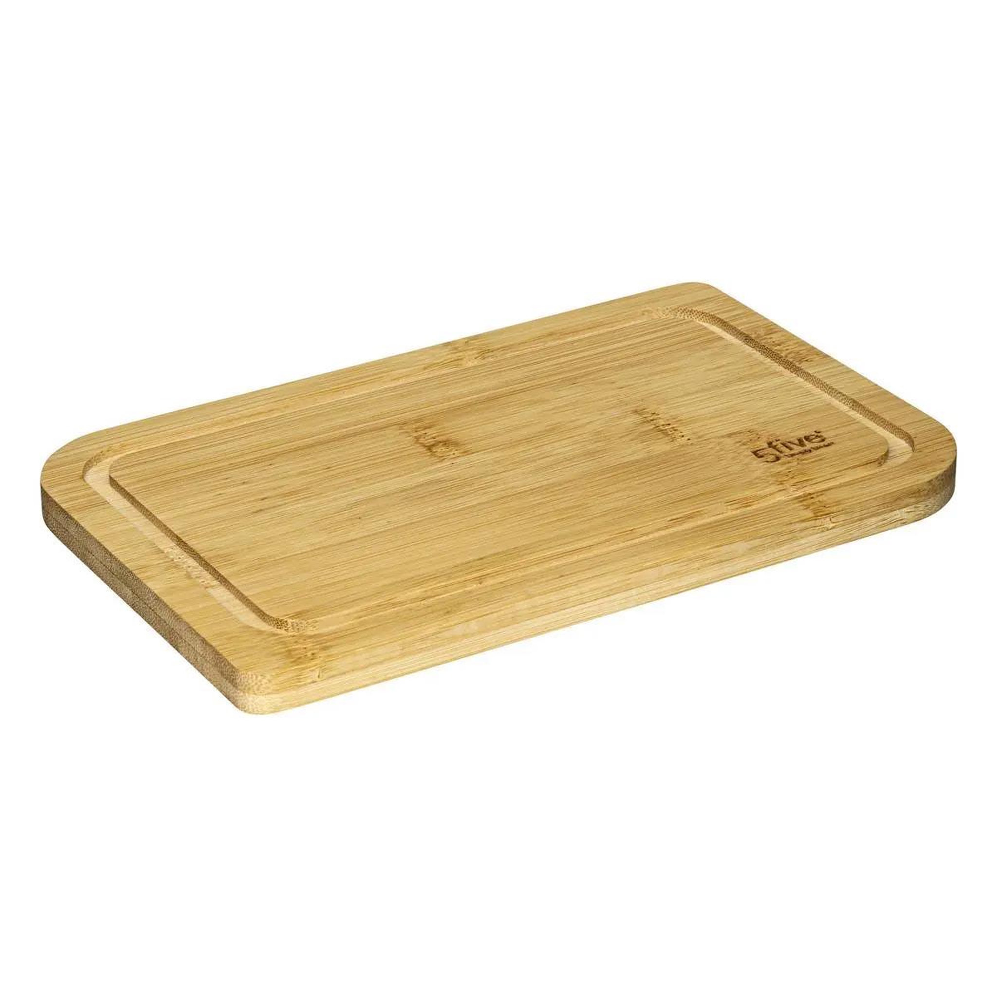 Voir la diapositive 2 : FIVE Beurrier rectangulaire  bambou  19cm naturel