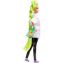 Voir la diapositive 3 : BARBIE Poupée mannequin Barbie Extra natte vert fluo