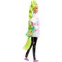 Voir la diapositive 3 : BARBIE Poupée mannequin Barbie Extra natte vert fluo