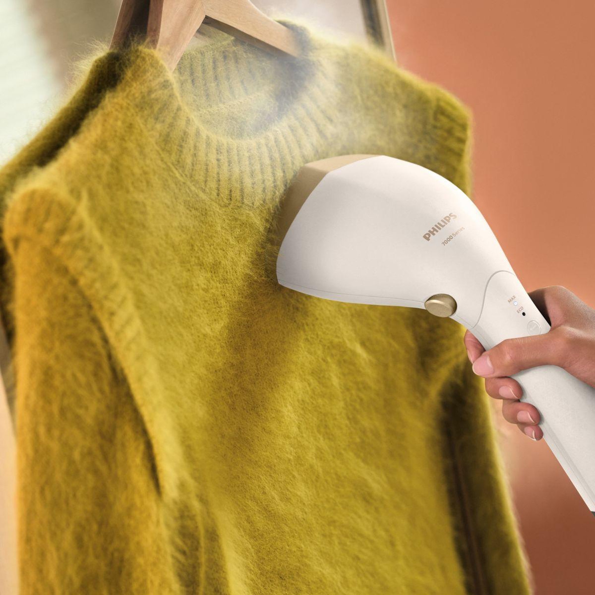 Voir la diapositive 4 : Philips Défroisseur vapeur sth7030/10 steamer blanc