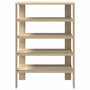 Voir la diapositive 4 : VIDAXL Etagere a chaussures chene sonoma 61x32x87,5 cm bois ingenierie