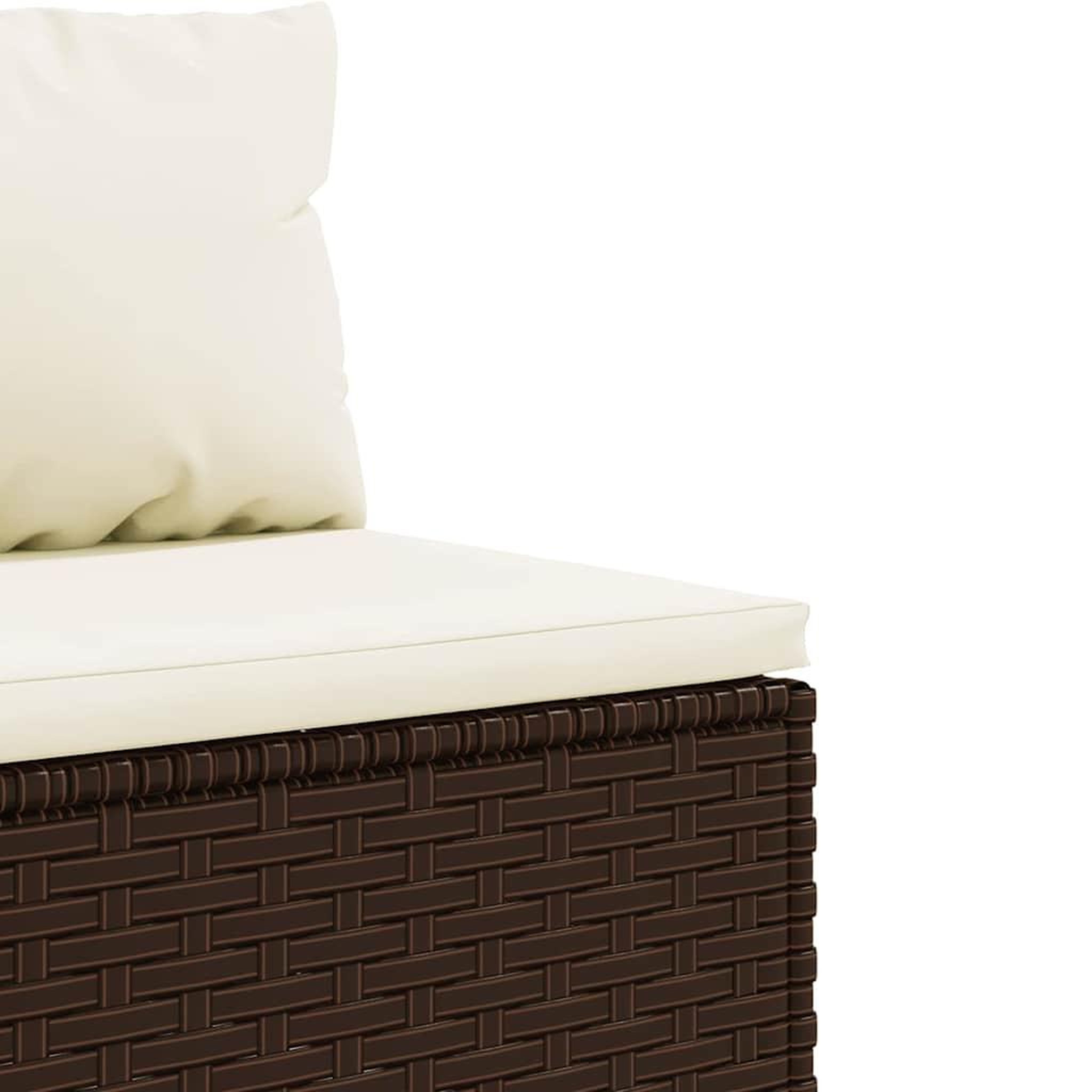 Voir la diapositive 5 : VIDAXL Salon de jardin 6 pcs avec coussins Marron Resine tressee