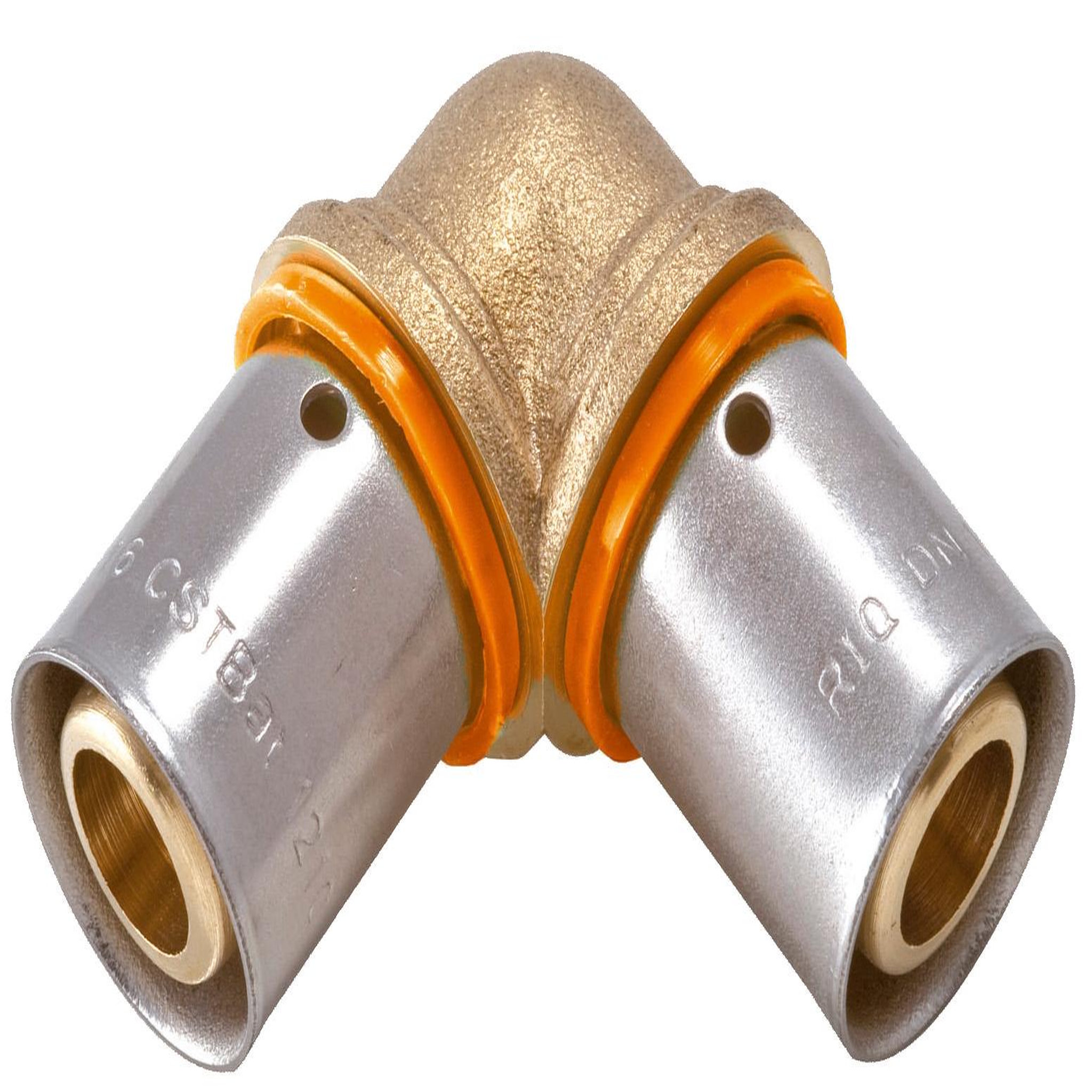 CENTRALE BRICO Raccord coudé 90° à sertir laiton D.20 pour tube en per