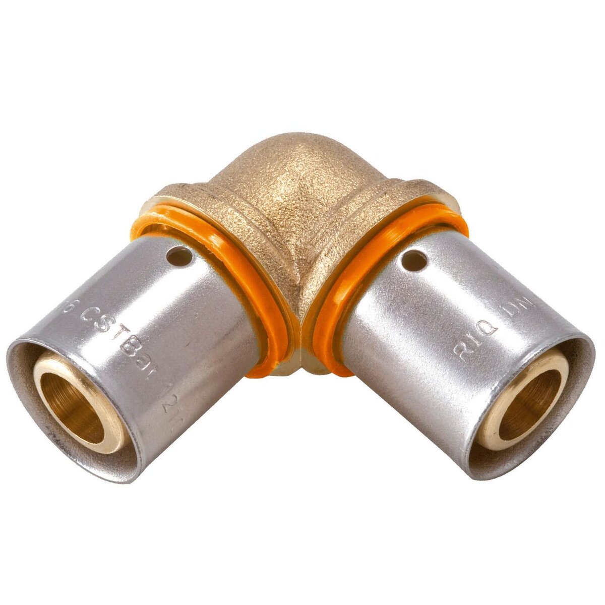 CENTRALE BRICO Raccord coudé 90° à sertir laiton D.20 pour tube en per
