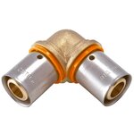 CENTRALE BRICO Raccord coudé 90° à sertir laiton D.20 pour tube en per