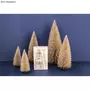 Rayher Sapins décoratifs micacés, cachemire or, 15cm x 2 pces / 20cm x 1 pce, boîte 3 pces