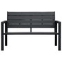Voir la diapositive 2 : VIDAXL Banc de jardin 120 cm PEHD Noir Aspect de bois