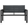Voir la diapositive 2 : VIDAXL Banc de jardin 120 cm PEHD Noir Aspect de bois