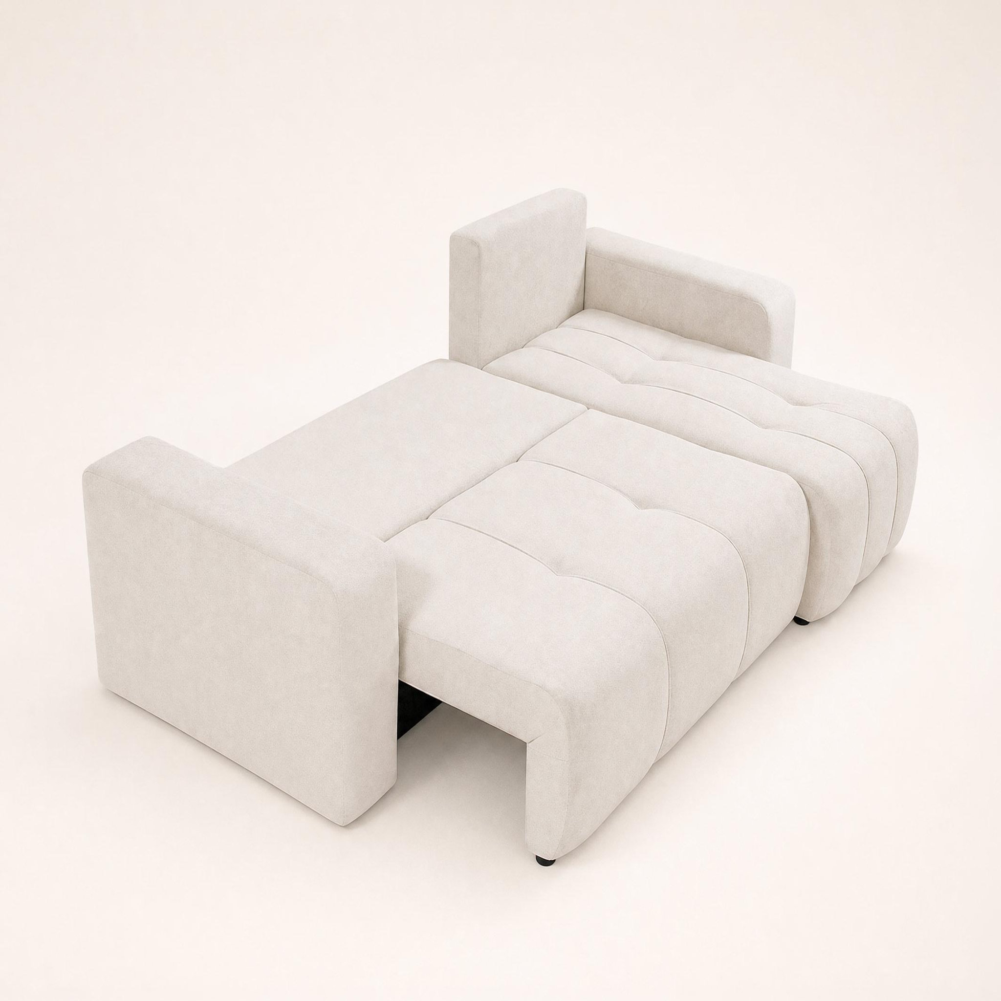 Voir la diapositive 4 : BEST MOBILIER Nicole - canapé d'angle réversible 4 places convertible avec coffre en tissu