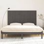 Voir la diapositive 3 : VIDAXL Tete de lit murale Gris 185x3x110 cm Bois massif de pin