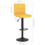 Voir la diapositive 6 : VIDAXL Tabouret de bar Jaune moutarde Tissu