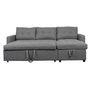 Voir la diapositive 3 : Paris Prix Canapé d'Angle Convertible Tissu  Corto  221cm Gris