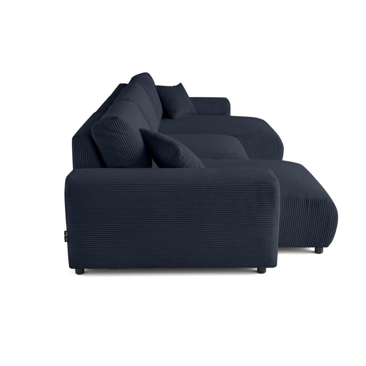 LISA DESIGN Garance - canapé panoramique en u - 7 places - en velours côtelé