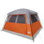 Voir la diapositive 2 : VIDAXL Tente de cabine familiale 6 personnes orange impermeable