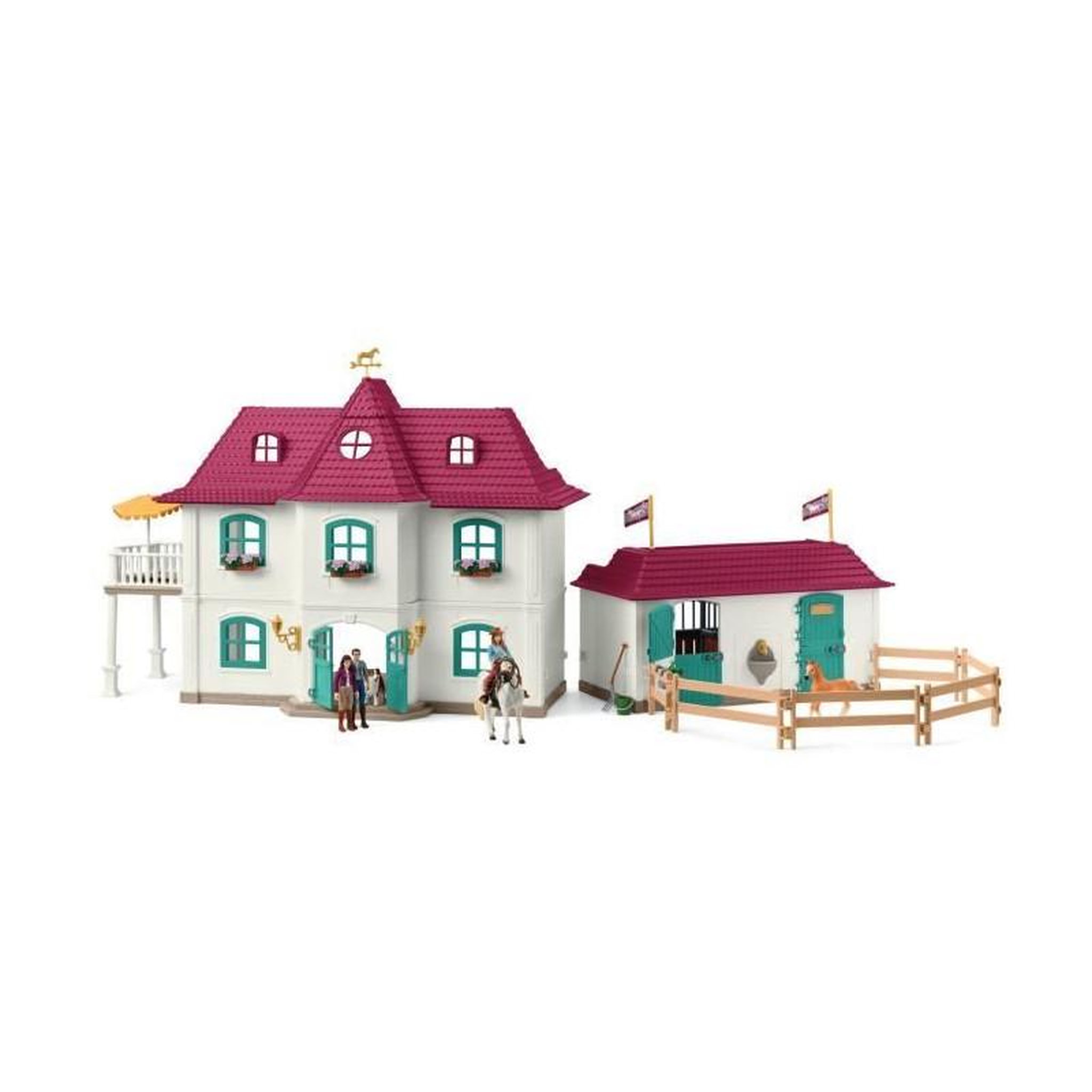 Voir la diapositive 3 : Schleich Coffret Grand centre équestre de Lakeside, SCHLEICH 42706, Horse Club, Des 4 ans
