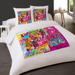 Dourev Housse de couette 260x240 ETINCELLE + 2 taies 100% coton