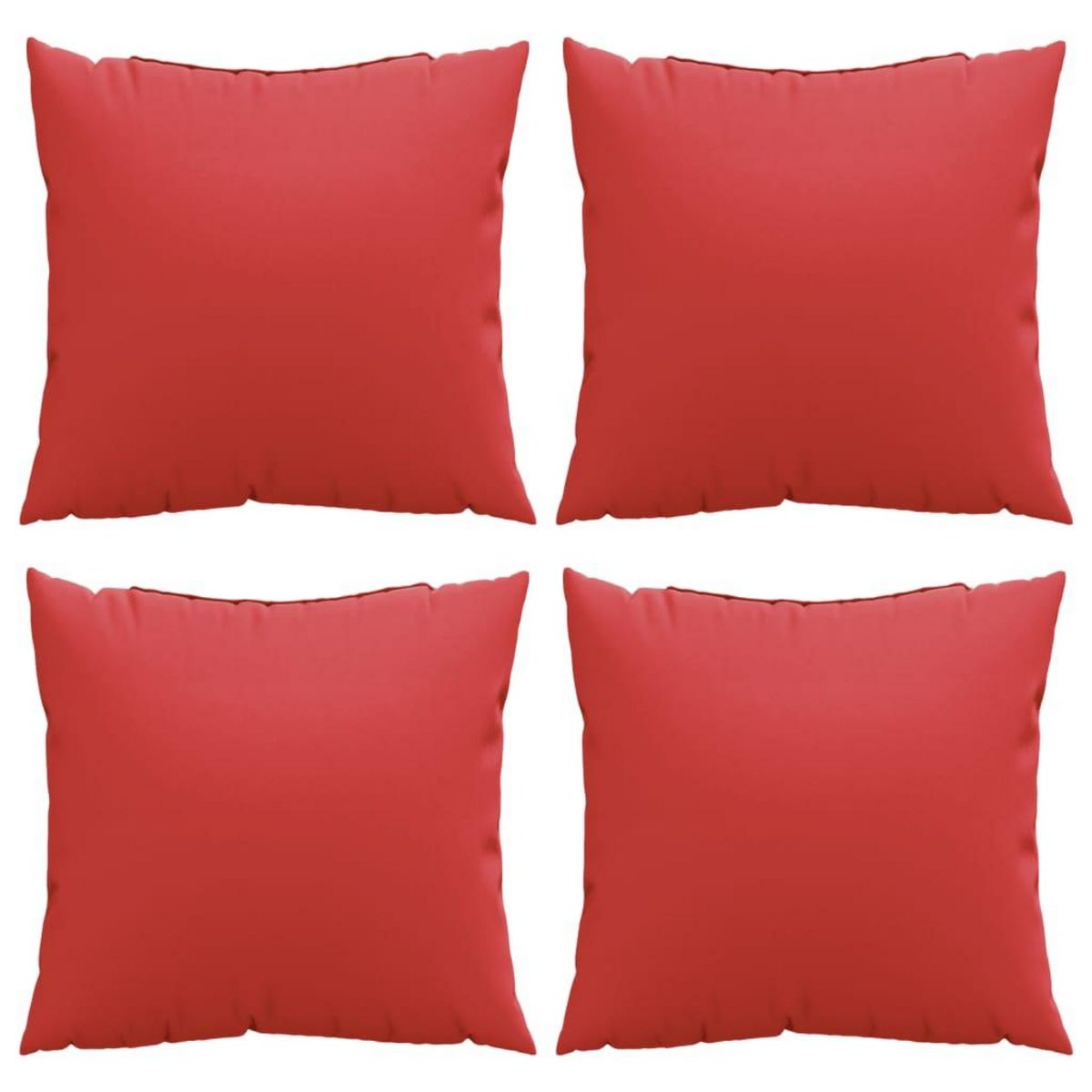 VIDAXL Coussins de canape lot de 4 rouge 50x50 cm tissu