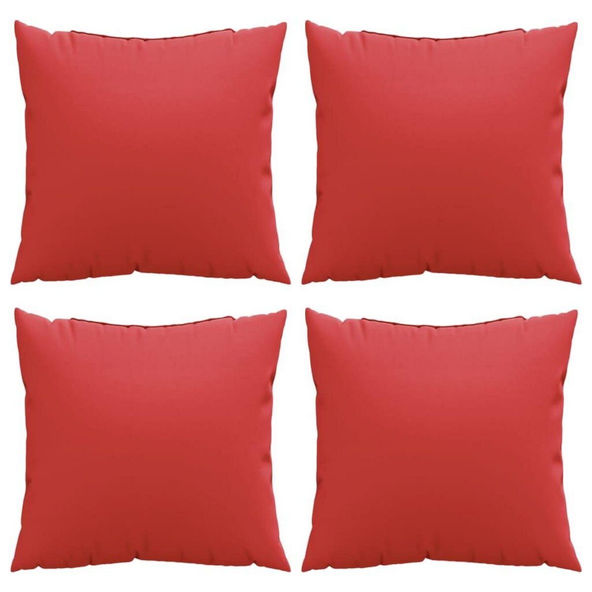 VIDAXL Coussins de canape lot de 4 rouge 50x50 cm tissu