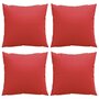 Voir la diapositive 4 : VIDAXL Coussins de canape lot de 4 rouge 50x50 cm tissu