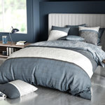 ATELIER DU COTON Housse de couette 240x220 BREHAT + 2 taies coton 57 fils