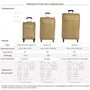 Voir la diapositive 2 : David Jones Lot de 3 valises souples dont 1 cabine