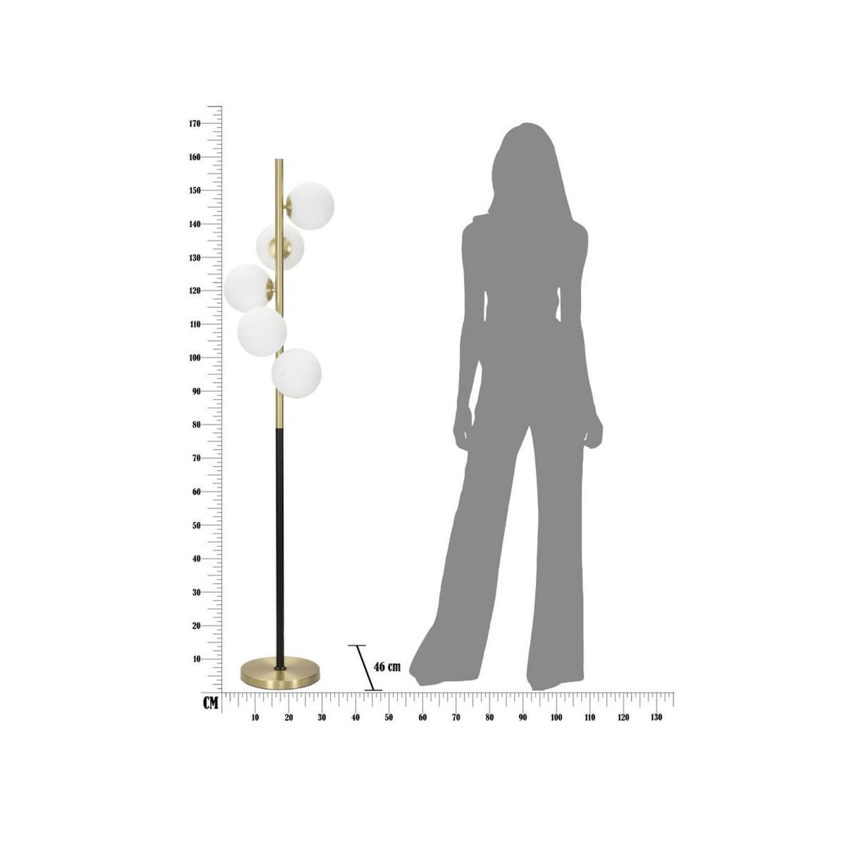 Paris Prix Lampadaire Design  Glamy  160cm Or