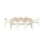 Voir la diapositive 2 : SWEEEK Table de jardin aluminium + 8 assises beige - Edera + Fira