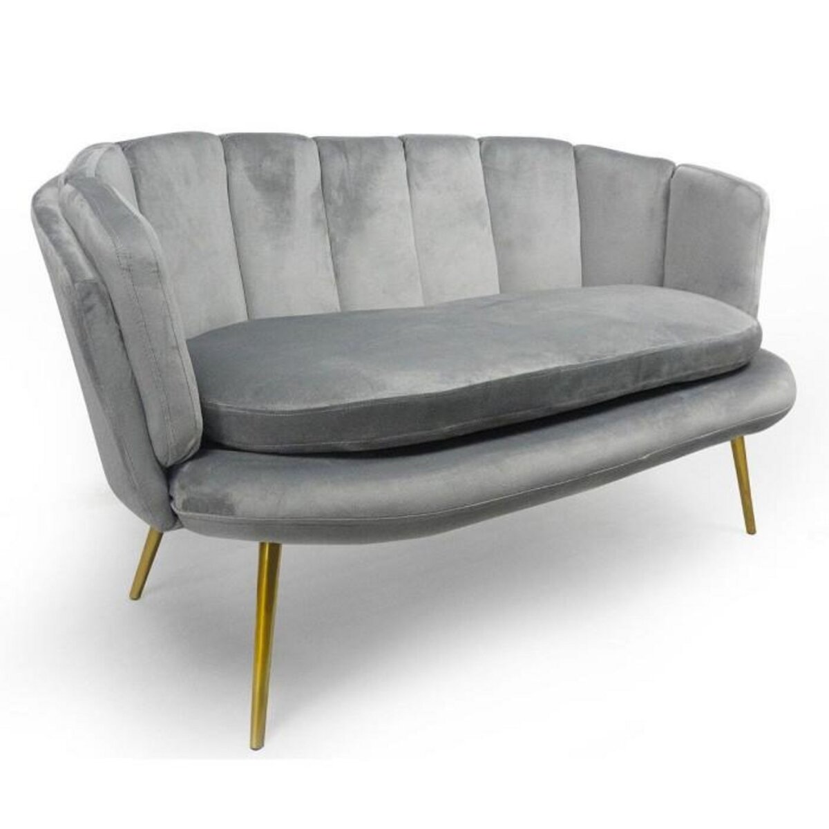 Paris Prix Canapé 2 Places en Velours  Dabren  138cm Argent