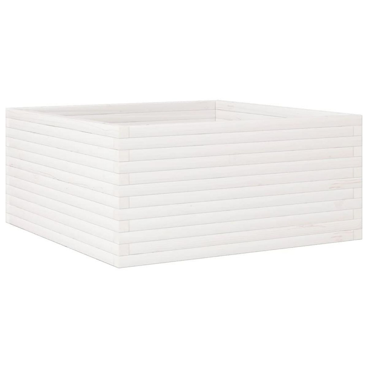 VIDAXL Jardiniere blanc 100x100x46 cm bois de pin massif