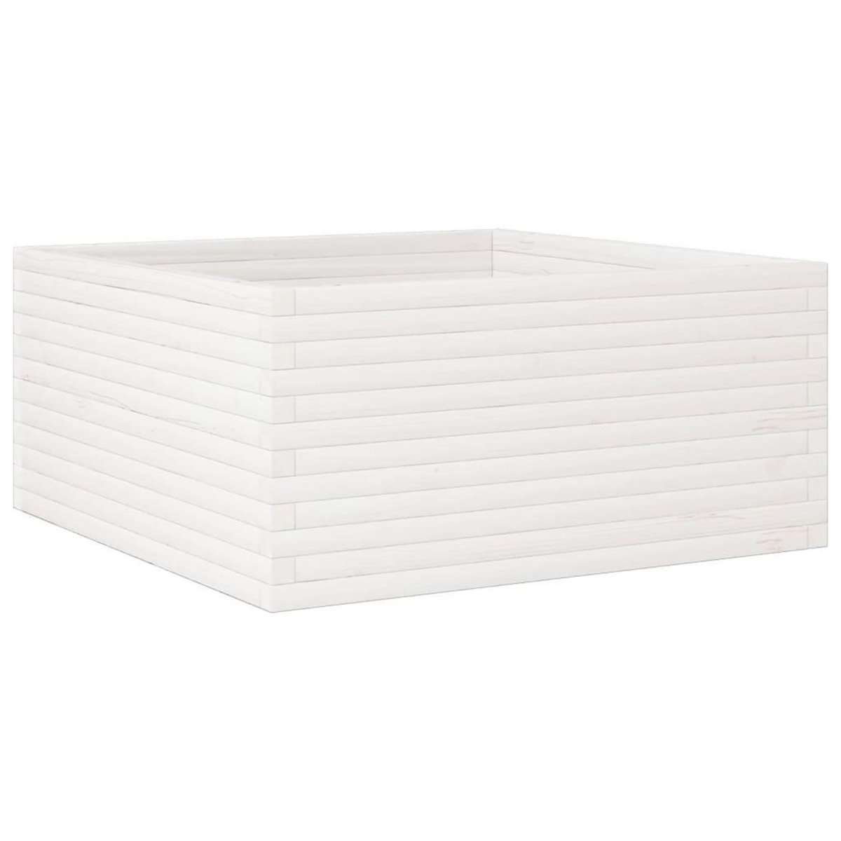 VIDAXL Jardiniere blanc 100x100x46 cm bois de pin massif