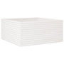 Voir la diapositive 2 : VIDAXL Jardiniere blanc 100x100x46 cm bois de pin massif