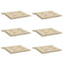 Voir la diapositive 3 : VIDAXL Coussins de chaise jardin lot de 6 beige 40x40x3cm tissu oxford