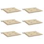 Voir la diapositive 3 : VIDAXL Coussins de chaise jardin lot de 6 beige 40x40x3cm tissu oxford