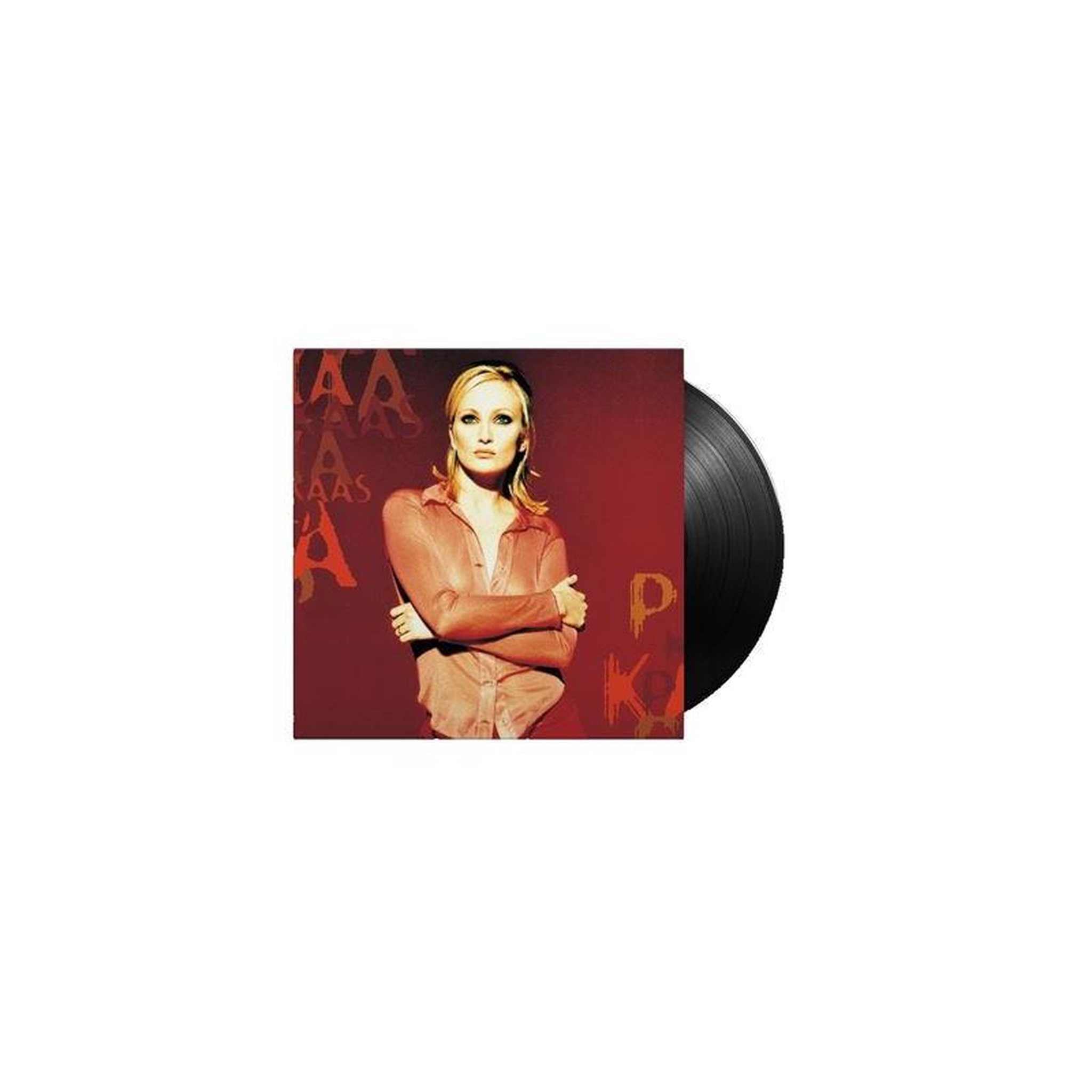 Vinyle single « dans ma chair » en noir, pochette bordeaux/rouge avec portrait de femme et