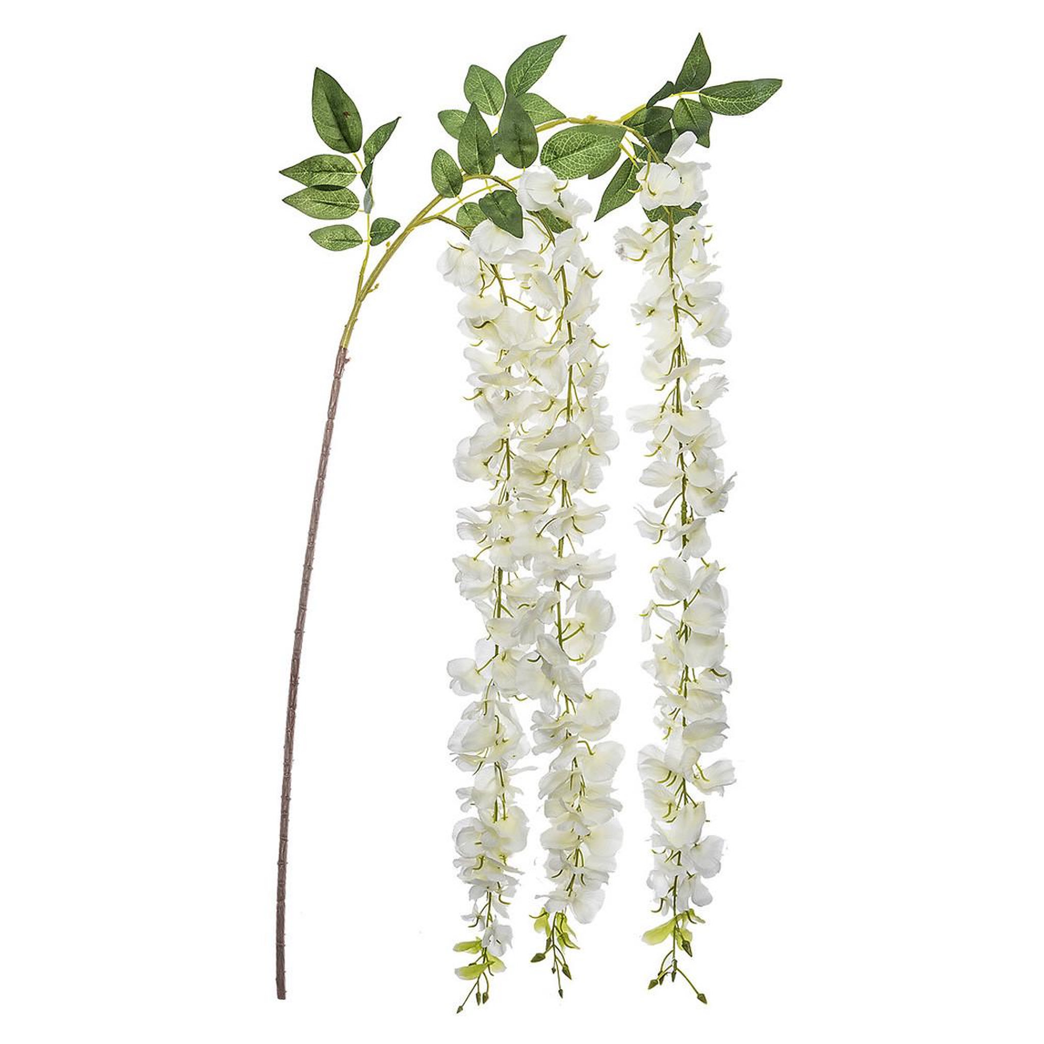 ATMOSPHERA Fleur artificielle  3 glycines  130cm blanc