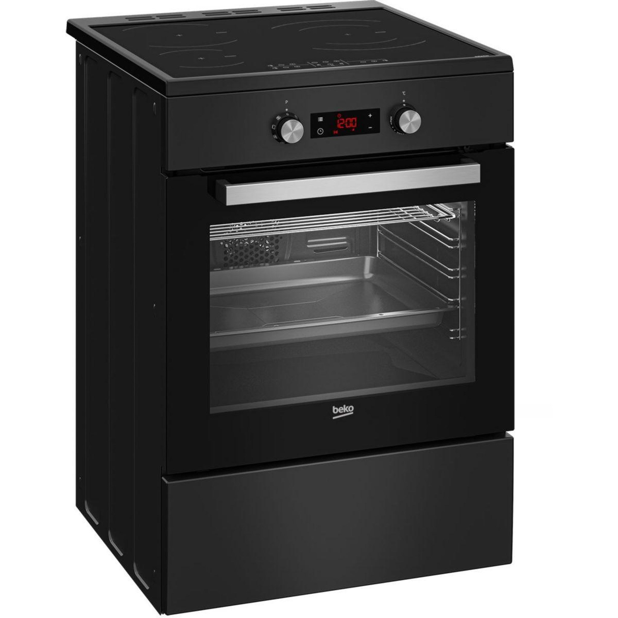 Voir la diapositive 2 : Beko Cuisinière induction fse68304maps pyrolyse