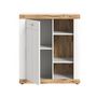 Voir la diapositive 3 : BEST MOBILIER Coventry - buffet haut - blanc et effet bois - 91x104 cm