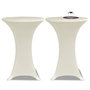 Voir la diapositive 2 : VIDAXL Housses élastiques de table Ø 70 cm Crème 4 pcs
