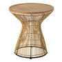 Voir la diapositive 1 : Paris Prix Table d'Appoint Design en Bambou  Rainures  63cm Naturel