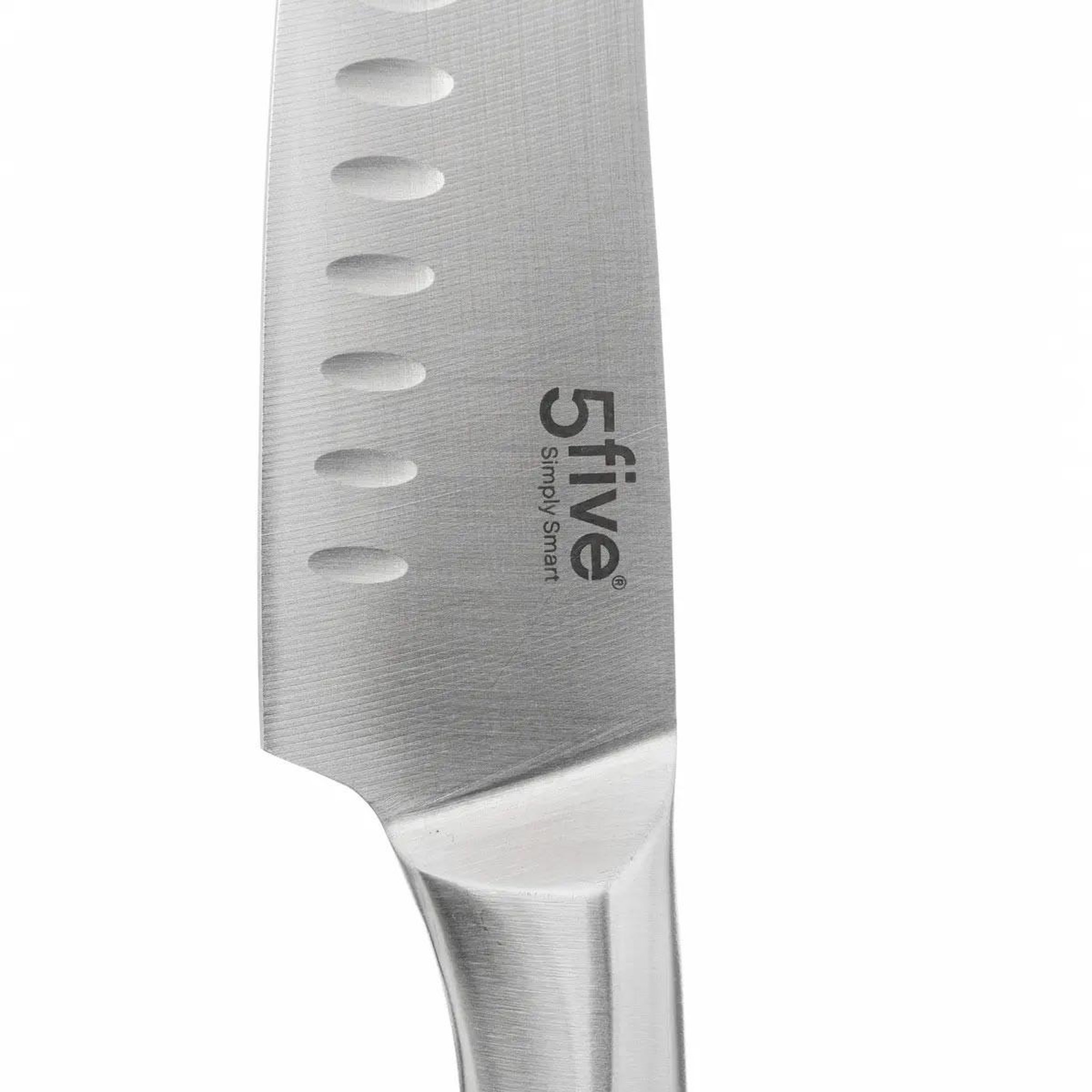 Voir la diapositive 2 : FIVE Couteau santoku  inox forgé  31cm gris