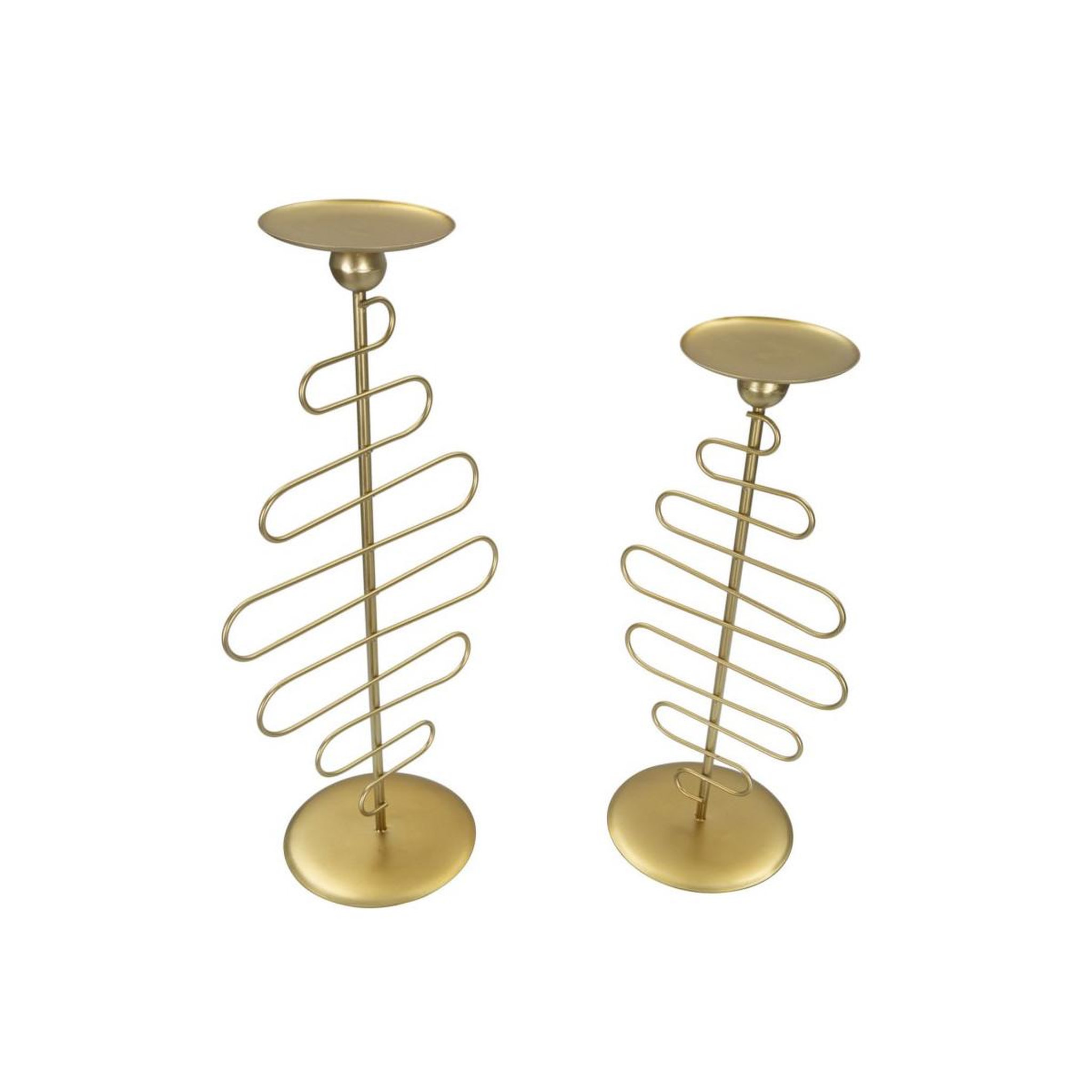 Voir la diapositive 3 : Paris Prix Lot de 2 bougeoirs en métal  alid  51cm or