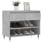 Voir la diapositive 3 : VIDAXL Armoire a chaussures Gris beton 70x36x60 cm Bois d'ingenierie