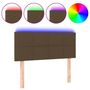 Voir la diapositive 2 : VIDAXL Tete de lit a LED Marron Fonce 90x5x78/88 cm Tissu