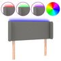Voir la diapositive 2 : VIDAXL Tete de lit a LED Gris fonce 103x16x78/88 cm Tissu