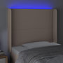 Voir la diapositive 4 : VIDAXL Tete de lit a LED Cappuccino 103x16x118/128 cm Similicuir